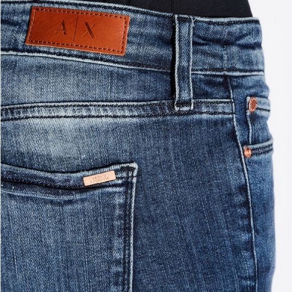 Armani Exchange J25 Super Skinny Stepped Hem Distressed Jeans - Picture 4 of 8